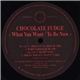 Chocolate Fudge - What You Want / To Be Now