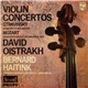 Stravinsky / Mozart — David Oistrakh - Bernard Haitink, Orchestre Des Concerts Lamoureux - Violin Concertos — Concerto In D Major / Concerto In B Flat Major K. 207