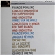 Francis Poulenc - Aimée Van De Wiele ‧ Jacques Février ‧ Orchestre De La Société Des Concerts Du Conservatoire, Georges Prêtre - Concerto For Two Pianos, Etc.